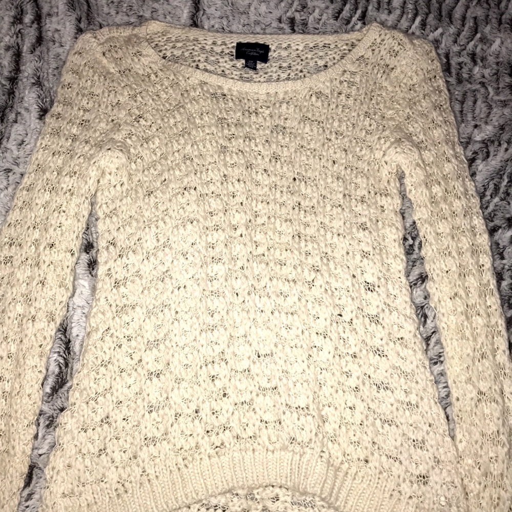 Women’s white see through sweater